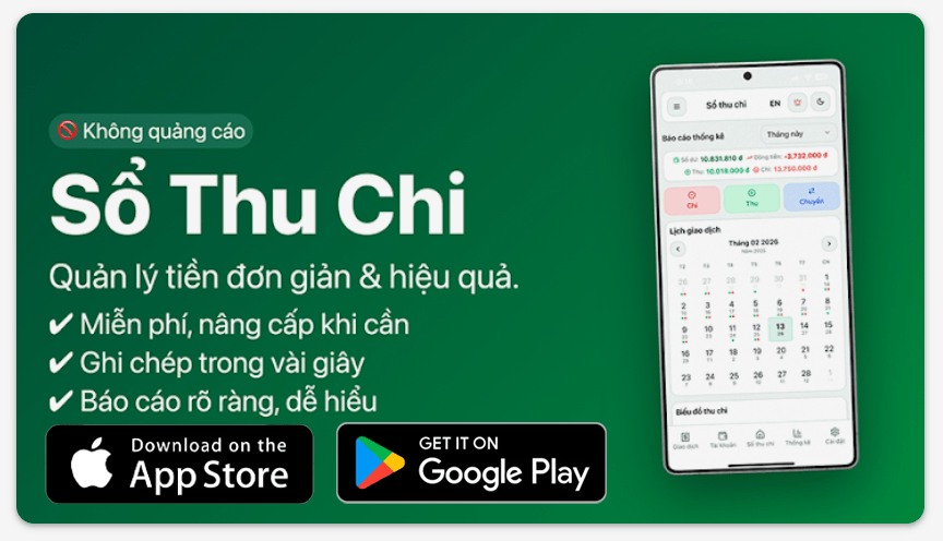 Sổ Thu Chi: Quản lý chi tiêu