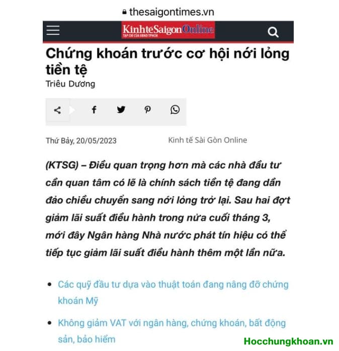 Ngoại trừ có gì đó quá xấu bất thường. Nếu không TTCK rất khó giảm