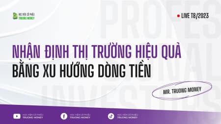 NHẬN ĐỊNH THỊ TRƯỜNG HIỆU QUẢ BẰNG XU HƯỚNG DÒNG TIỀN (LIVE NỘI BỘ T8/2023)